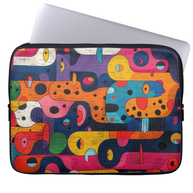 Färgteckningar Bath Mat Laptop Fodral (Framsidan)