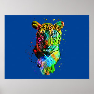 Färgteckningstiger Poster