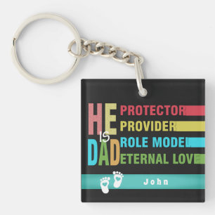 Färgtext Han är PAPPA, Fars dag Gift