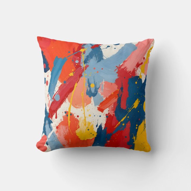 Färgtexturerad färgplatta Art.dekorativ Kudde (Framsida)