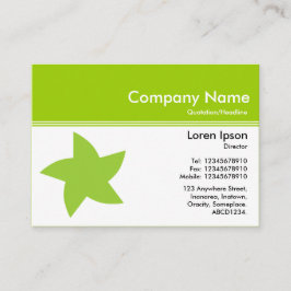 Färgtitelrad III v2 - grönt - roterande stjärna Visitkort