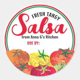 Färgtomater från min märkre i köksgåva runt klistermärke