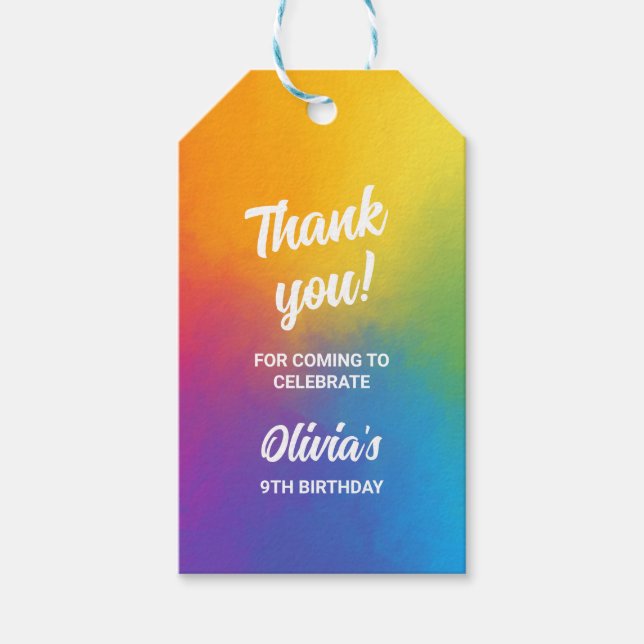 Färgton för färgbilder och hantverksfärgade Party Presentetikett (Framsidan)