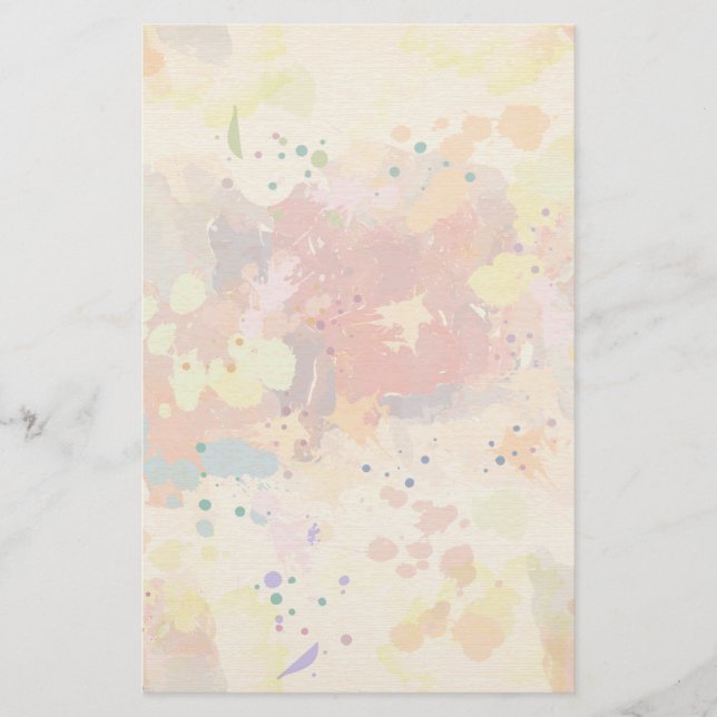 Färgton i modern Abstrakt Paint Stänk Brevpapper (Framsida)