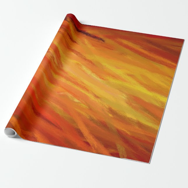 Färgtoning för Abstrakt av gultens Orange Presentpapper (Utrullad)