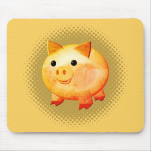 Färgtoning för kute-Tecknad babypig Musmatta