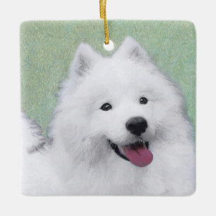 Färgtoning för provfärg - Cute Original Hund Art Julgransprydnad Keramik