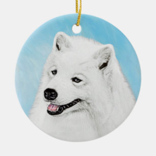 Färgtoning för provfärg - Cute Original Hund Art Julgransprydnad Keramik