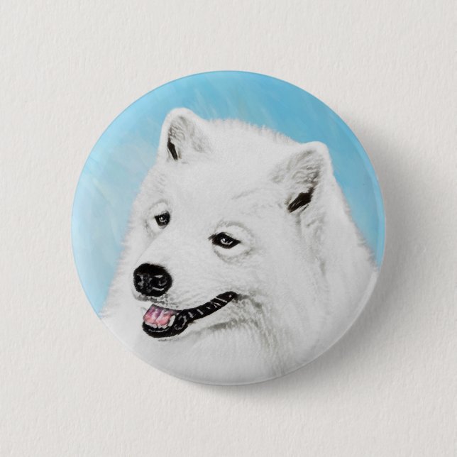 Färgtoning för provfärg - Cute Original Hund Art Knapp (Framsida)