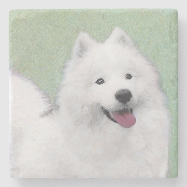 Färgtoning för provfärg - Cute Original Hund Art Stenunderlägg (Framsidan)