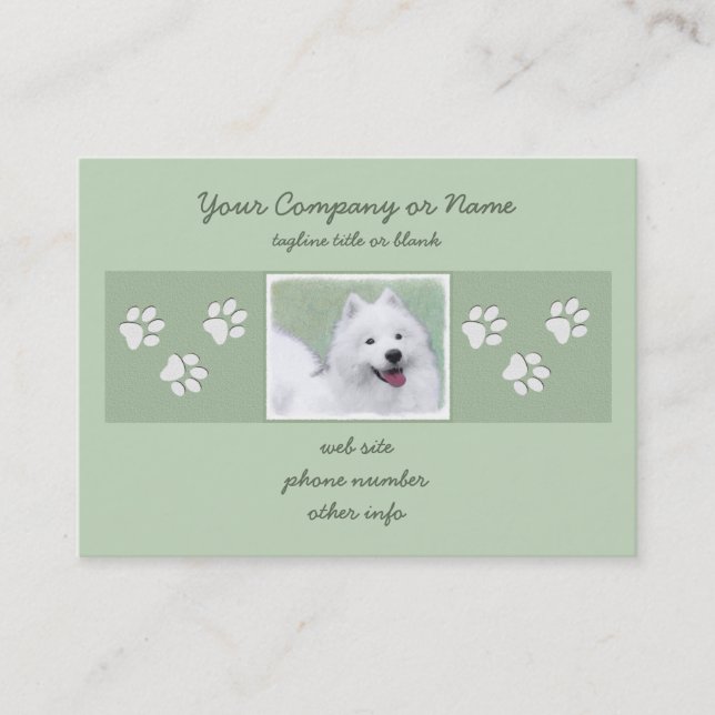 Färgtoning för provfärg - Cute Original Hund Art Visitkort (Framsida)