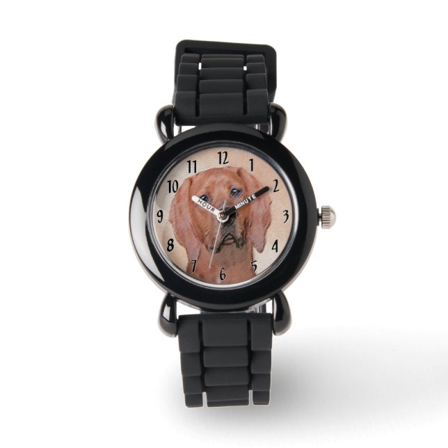 Färgtoning med omben - Cute Original Hund Art Armbandsur (Framsida)