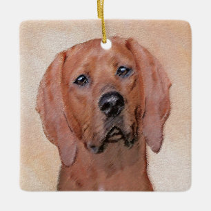 Färgtoning med omben - Cute Original Hund Art Julgransprydnad Keramik