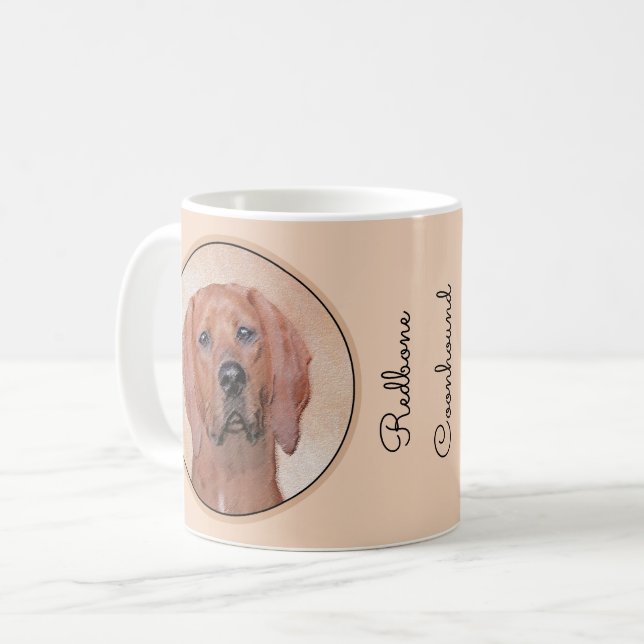 Färgtoning med omben - Cute Original Hund Art Kaffemugg (Framsida vänster)