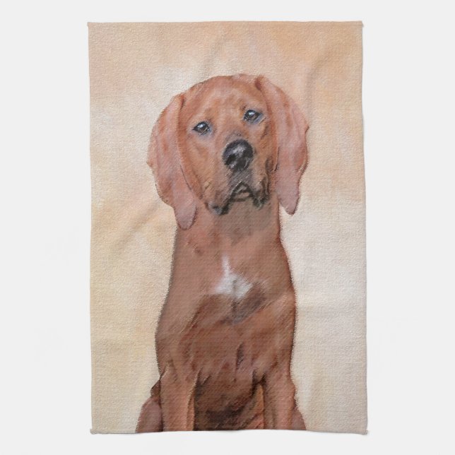 Färgtoning med omben - Cute Original Hund Art Kökshandduk (Vertikal)