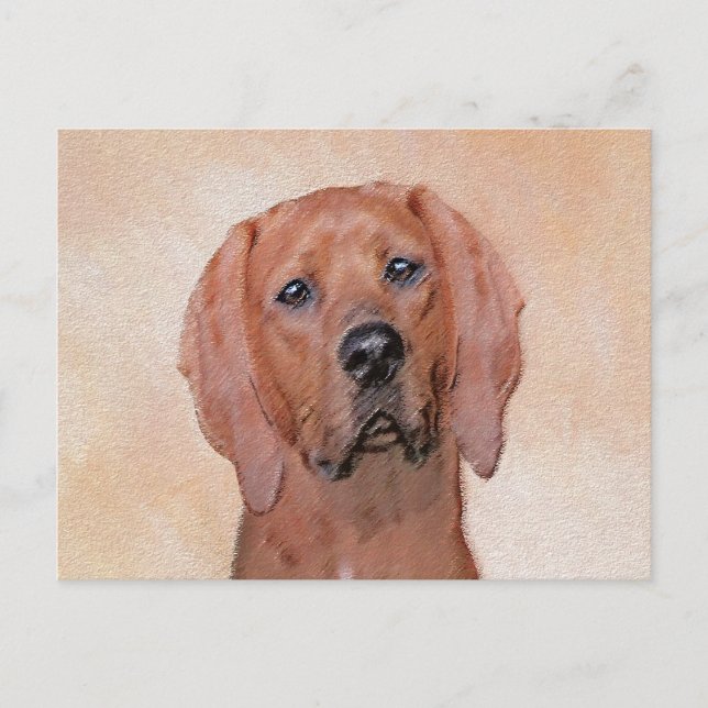 Färgtoning med omben - Cute Original Hund Art Vykort (Framsida)
