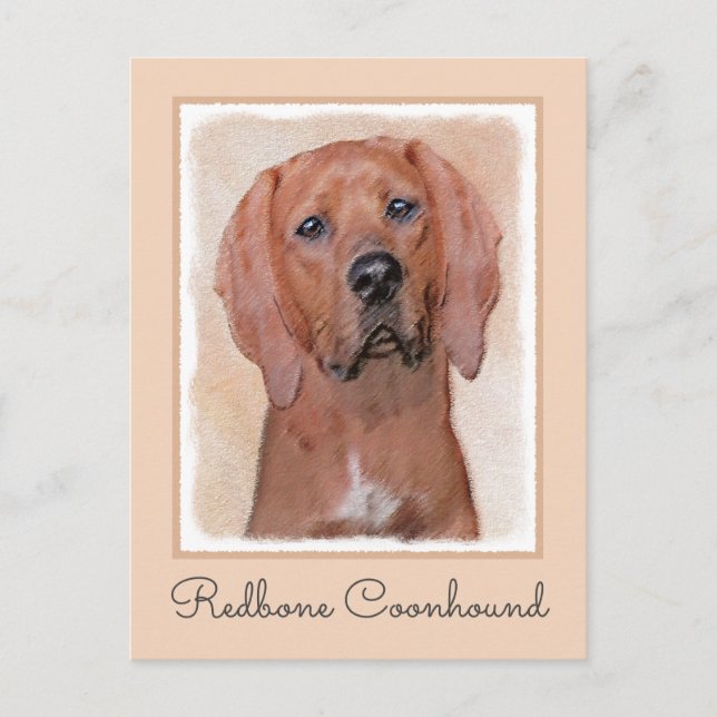 Färgtoning med omben - Cute Original Hund Art Vykort (Framsida)
