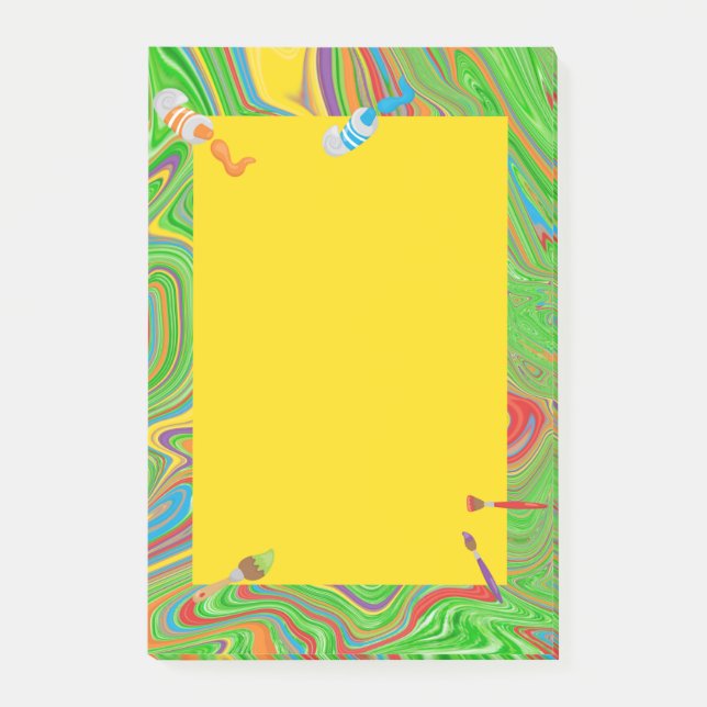 Färgtråd Färgpensel Tema Post-it Block (Framsida)