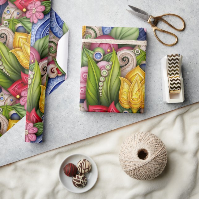 Färgträdgård Presentpapper (Hantverk)