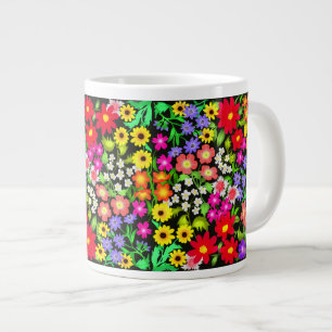 Färgträdgårdsblommor Jumbo Mugg