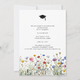 Färgträdgårdsblommor Studenten Julkort