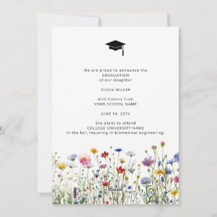 Färgträdgårdsblommor Studenten Julkort