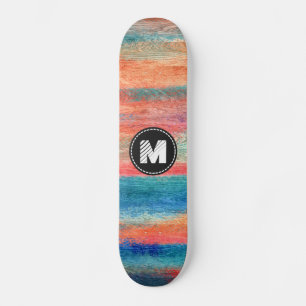FärgträskGrain Struktur Monogram #2 Mini Skateboard Bräda 18,7 Cm