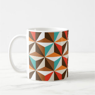 Färgtriangelplattor Vintage Mönster Kaffemugg
