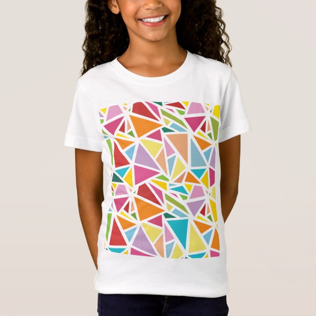 Färgtrianglar mönster 2 t shirt (Framsida)