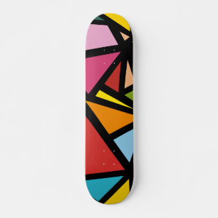 Färgtrianglar mönster 3 mini skateboard bräda 18,5 cm
