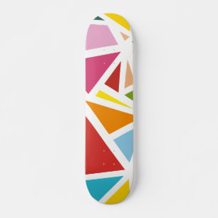 Färgtrianglar mönster 4 mini skateboard bräda 18,5 cm