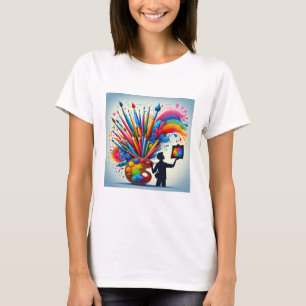 Färgtskjorta för målning av regnbåge t shirt