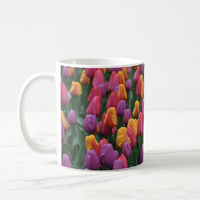 Färgtulpaner från vår kaffemugg (Vänster)