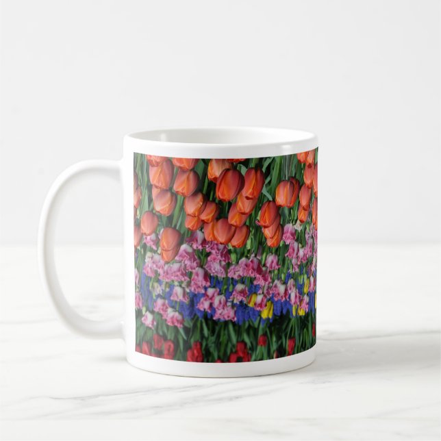 Färgtulpaner från vår kaffemugg (Vänster)