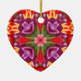 Färgtulpaner Kaleidoskop Julgransprydnad Keramik