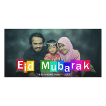 Färgtypografi blockerar Eid Mubarak-fotokort
