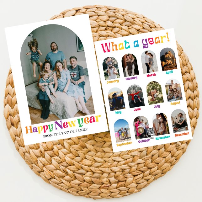 Färgtypografi Gott nytt år 2025 Foto Julkort (Skapare uppladdad)