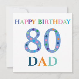 Färgtypografi Grattis på födelsedagen Pappa Kort