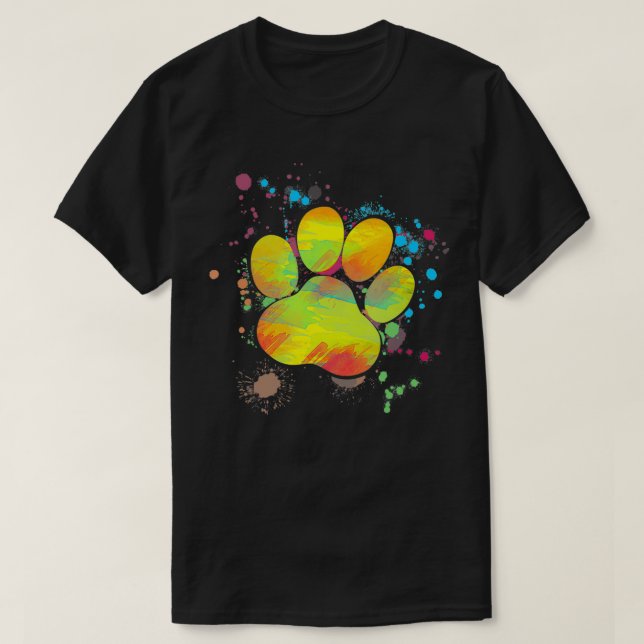 Färgutskrift av färggrafik på Tass i Hund på djure T Shirt (Design framsida)