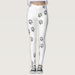 Färgutskrift Leggings<br><div class="desc">silver tass avtryck om lagstiftning för varje hund älskare</div>