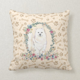 Färgutskrift och Blommigt av Hund Kudde