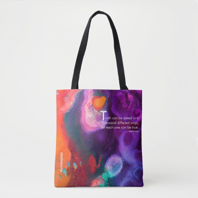 Färgväckning | Abstrakt expressionistisk design Tygkasse (Framsida)