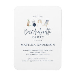 Färgväg för burkblåa drycker (bachelorette helg) magnet