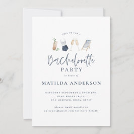 Färgväg för burkblåa drycker (bachelorette helg) meddelande