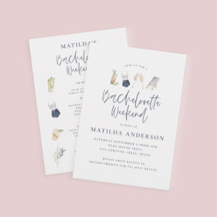 Färgväg för burkblåa drycker (bachelorette helg) meddelande
