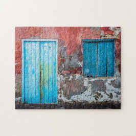 Färgväggar, dörrar och brytare pussel