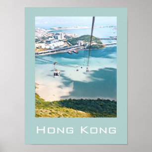 Färgväggsdekator för Hong Kong-kabel Poster