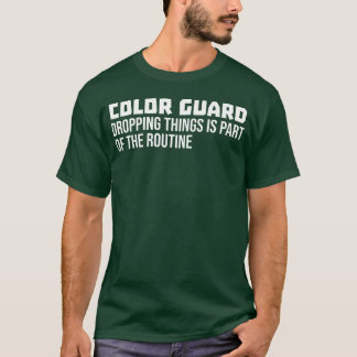 Färgväkt Marching Band Baton Sabel Rolig Färg T Shirt