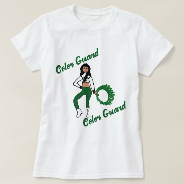 Färgvakts T-Shirt Grön Vit (Design framsida)