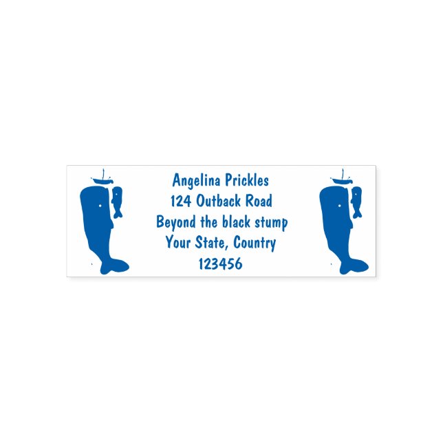 Färgvalar och tecknad av segelbåtar självfärgande stämpel (Design)